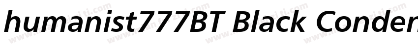 humanist777BT Black Condensed字体转换